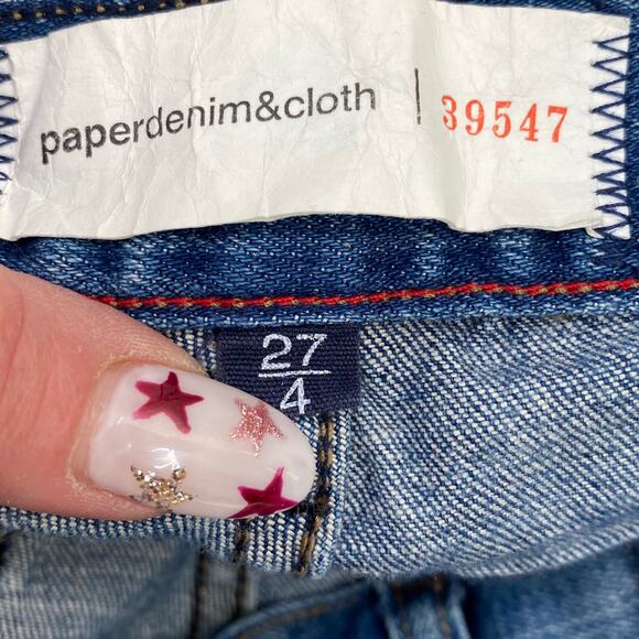 Anthro Paper Denim & Cloth Jayne Medium Mid Rise Wide Leg Flare Jeans Size 27 - Picture 8 of 9